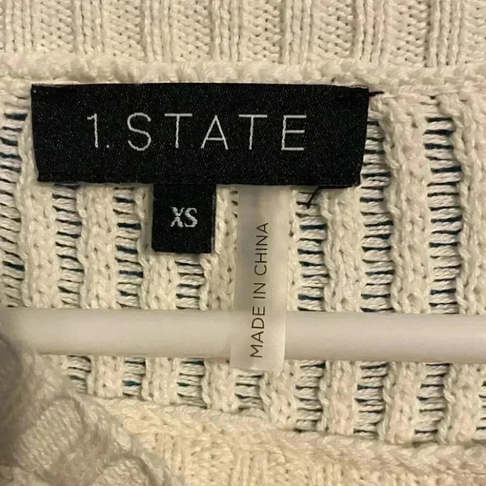 1.State Loop Stitch Multi Color Stripe Sweater - image 4